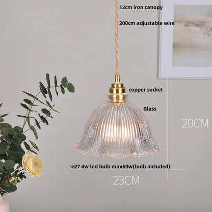 IWHD Clear Glass LED Pendant Lights Dining Living Room Cafe Brass Nordic Modern Simple Home Decor Hanging Lamp Lamparas Colgante