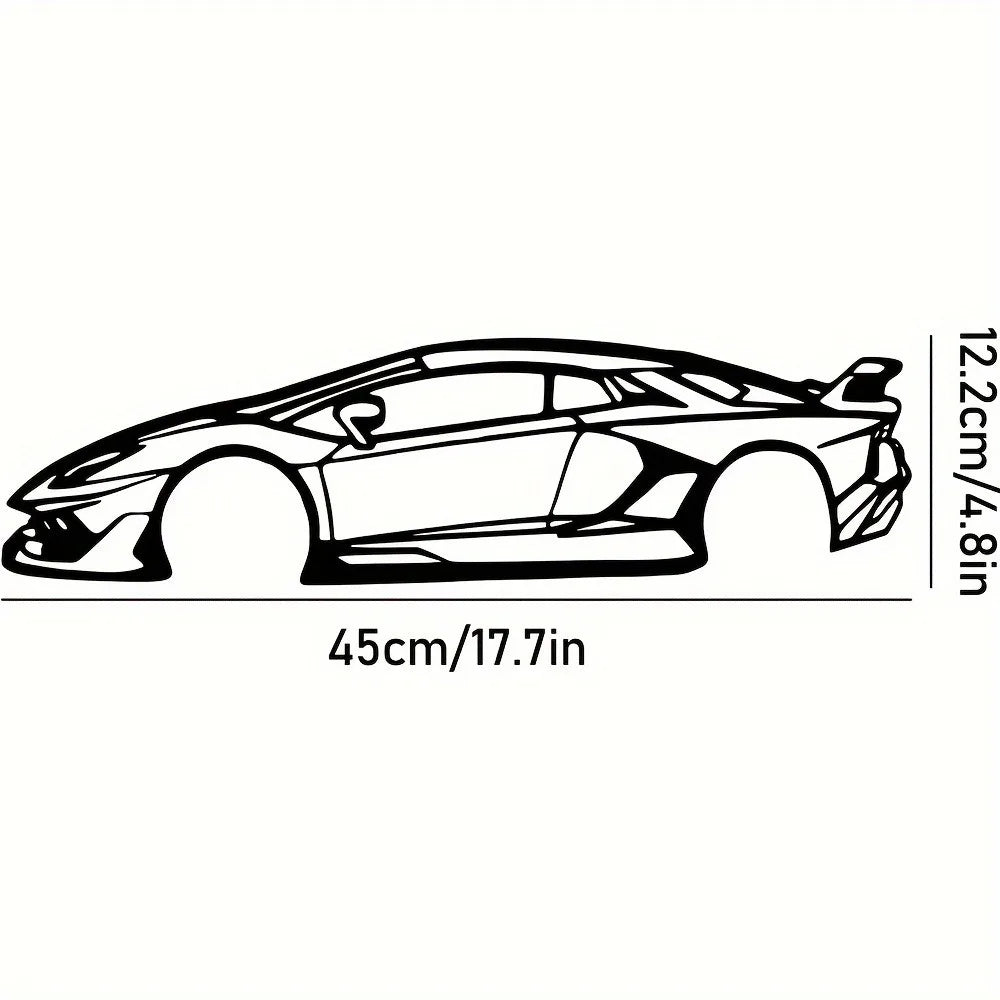 HelloYoung Metal Racing Car Wall Art Durable Sports Decor for Kids Room