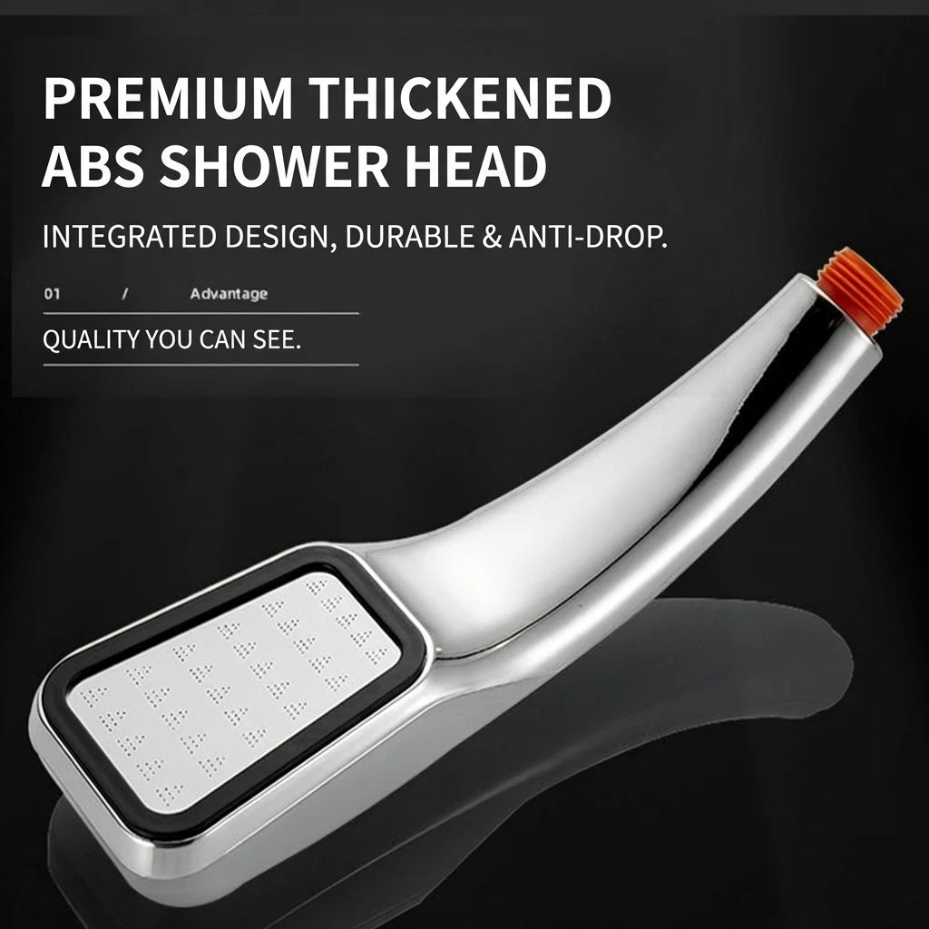 Handheld Square Shower Head 300 Hole Pressurized Dense Water Outlet with Strong Pressure Nozzle for Bathroom Accessories