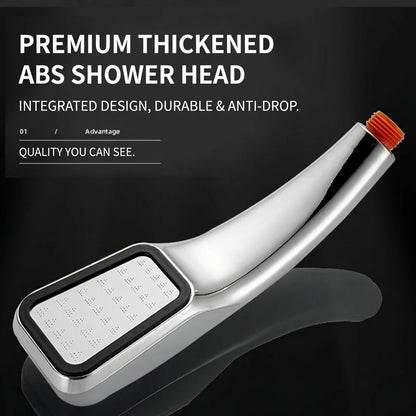 Handheld Square Shower Head 300 Hole Pressurized Dense Water Outlet with Strong Pressure Nozzle for Bathroom Accessories