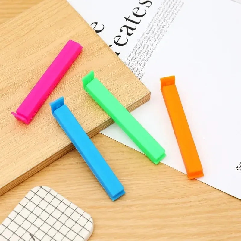 10PCS Colorful Food Clips Snack Bags Sealing Clamps Wear-resistant Sealer Fresh Bread Condiments Storing Clamp Kitchenware