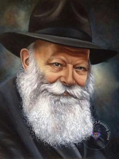 Jewish Rabbi Lubavitch AB Diamond Painting Kit 5D DIY Diamond Embroidery Cross Stitch Handmade Art Gift Crafts Home Decor