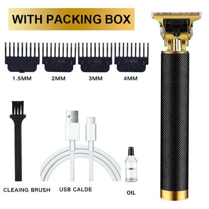 Electric Hair Clipper Professional USB Cordless Clipper Professional Beard Trimmer Haircut Grooming Kit Hair Cutting Machine