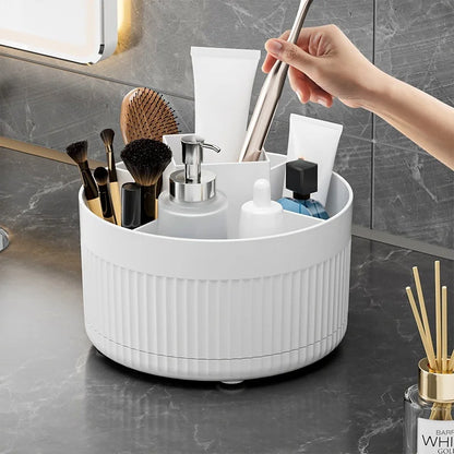 Desktop rotating storage box, makeup brush storage cylinder, cosmetics shelf, table dresser eye shadow brush pen cylinder