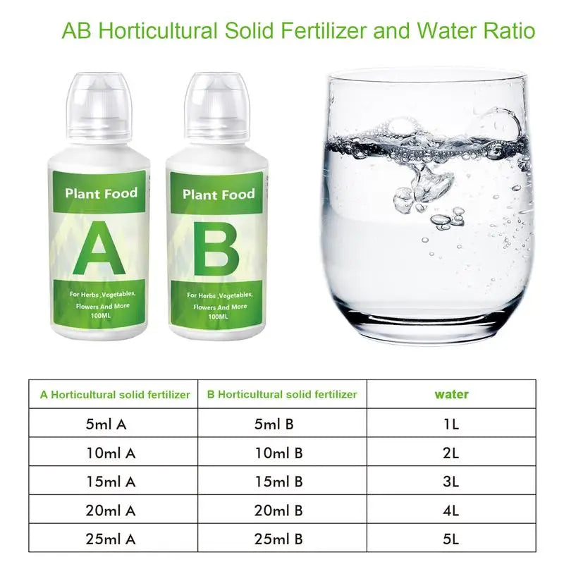 Fertilizer A and B Hydroponic Garden Plant Food Plant Fertilizer For Flowers Vegetables Grass Nutrients Garden Plant Using
