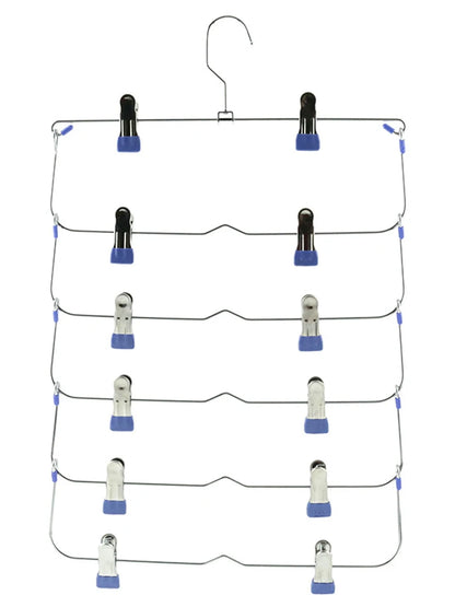 Multi Functional Folding Multi-Layer Pants Rack, Pants Hanger, Household Anti Slip And Seamless Wardrobe Storage Tool