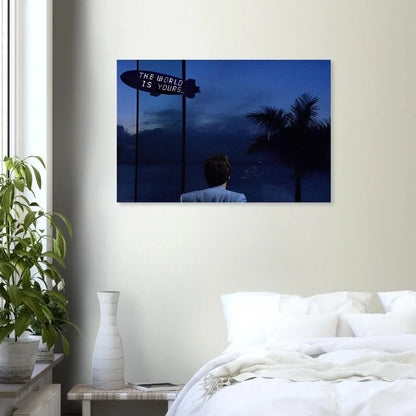 Motivation Poster Scarface Tony Montana The World Is Yours Movie Scene Office Art Canvas Painting Wall Print Picture Home Decor