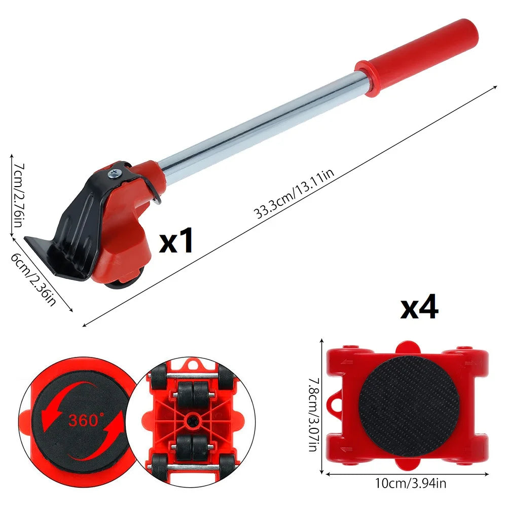 Heavy Duty Furniture Lifter Furniture Mover Set 880LBS Mover Roller Tranport Tool Lifting Moving Furniture Helper Transport Tool