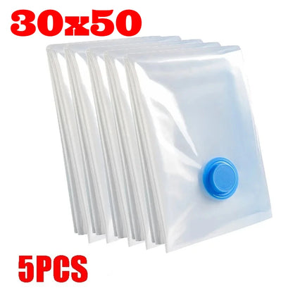 5Pcs Vacuum Storage Bags or 1Pcs Pump, Vacuum Seal Bag Space Saving Bags for Comforters Clothes Pillow Bedding Blanket Storage