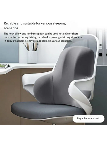 Two-In-One Lumbar Support Cushion, Memory Slow Rebound, Scientifically Designed Arc, Solving The Problem Of Lower Back Pain