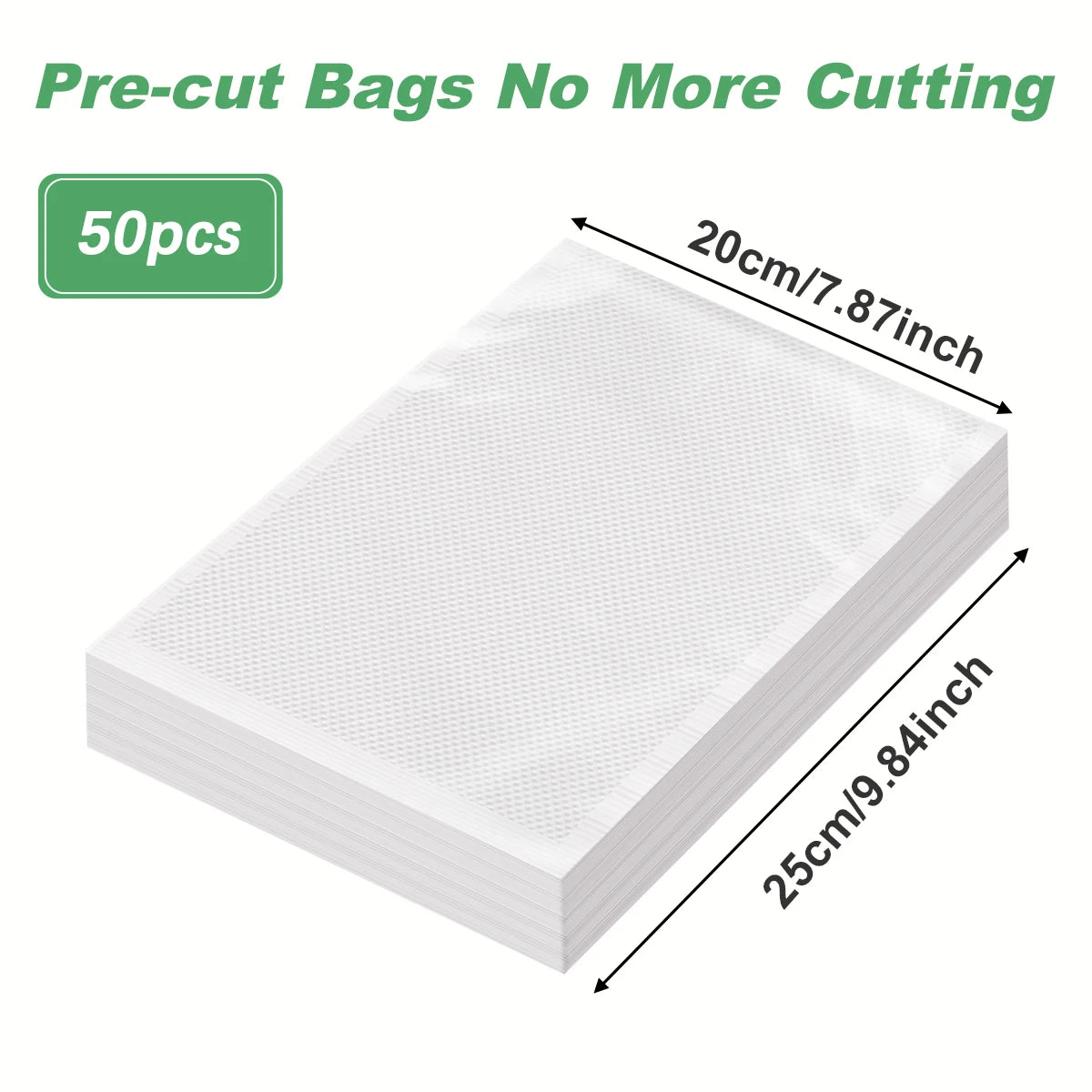 50pcs/Lot Food Vacuum Plastic Sealing Bags Food Preservation Sealed Bag Household Reusable Vacuum Sealer Bag Kitchen Accessories