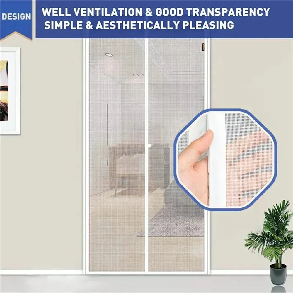 Anti Mosquito Fly Curtains For Doors Screen Magnetic Mosquito Net Door Window Automatic Closing Mesh For Kitchen Living Room