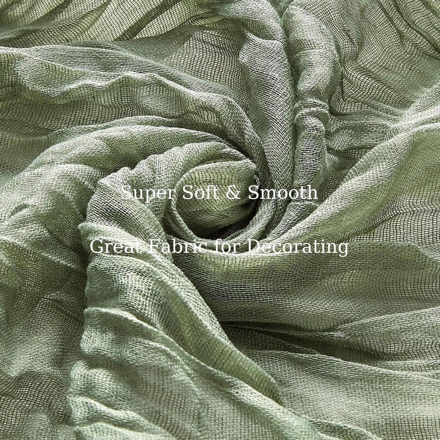 6pcs Cheesecloth Table Runner Boho Gauze Table Runner 40x270cm for Wedding Bridal Shower Birthday Party