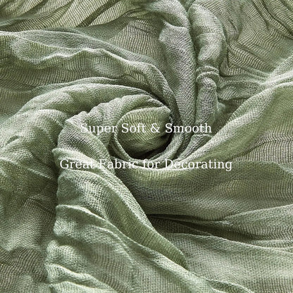 6pcs Cheesecloth Table Runner Boho Gauze Table Runner 40x270cm for Wedding Bridal Shower Birthday Party