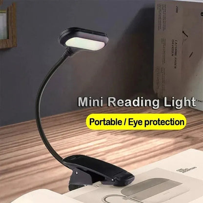 Adjustable LED Clip-On Book Lamp Table Battery Powered Flexible Study Learning Desk Lamp Portable Bedroom Reading Night Light