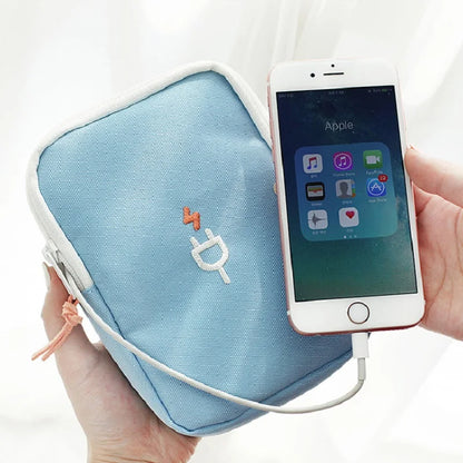 Travel Charger Organizer, Portable Electronics Cable Bag, Digital Gadget Travel Case for Cords, Power Bank, Headphones, USB Cabl