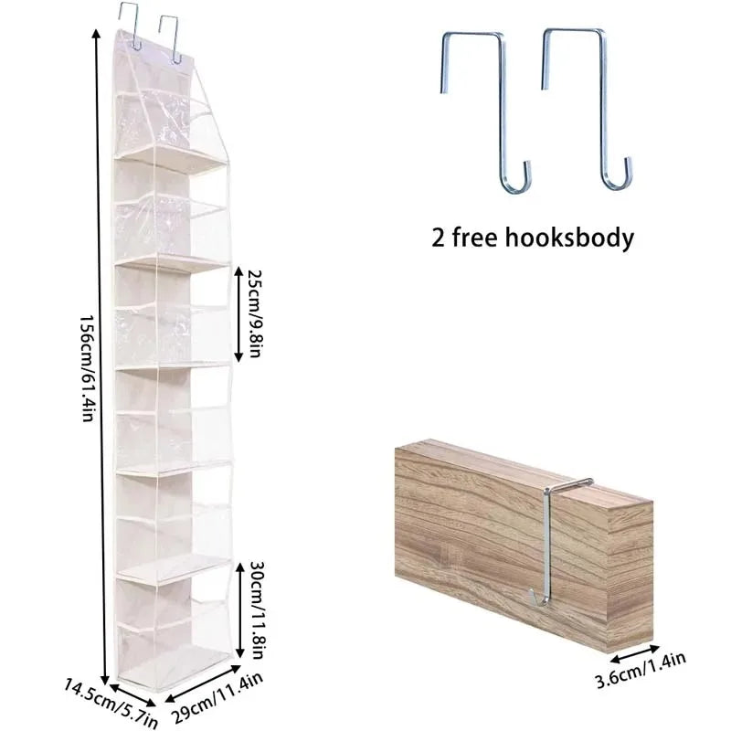 Multi-functional Fabric Hanging Bag for Behind the Door Multi-layer Storage Hanging Bag Miscellaneous Organizer Storage Hanging