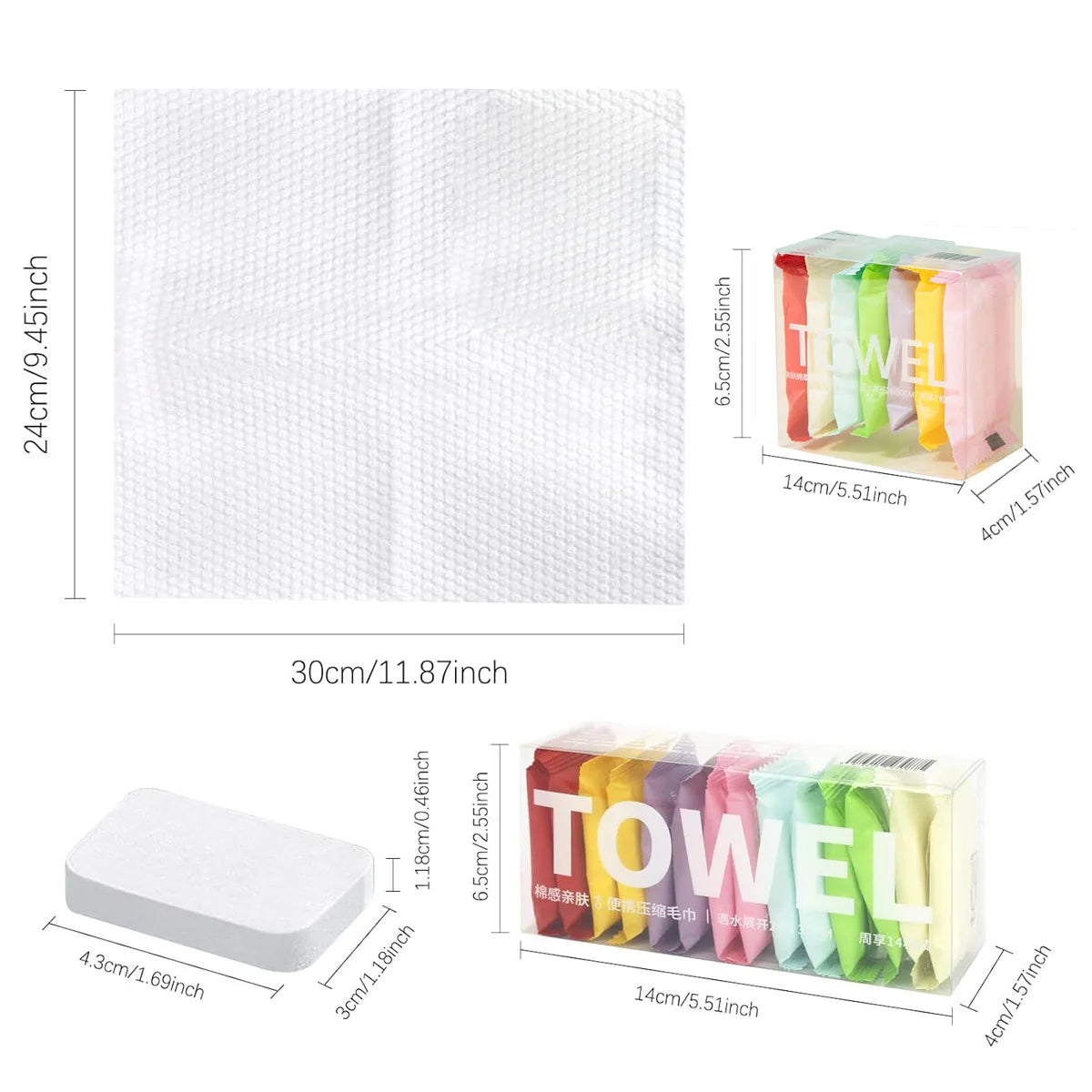 Thickened Compressed Towel Set Individually Packaged Disposable Face Towel Essential For Outdoor Cleaning Hygiene During Travel