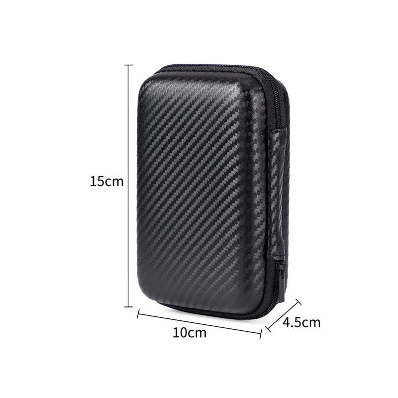 1/2pcs Portable Eva Storage Bag Zipper Pouch Mobile Phone Charger Protection Bag Mobile Hard Disk Bag U Disk Data Cable Storage