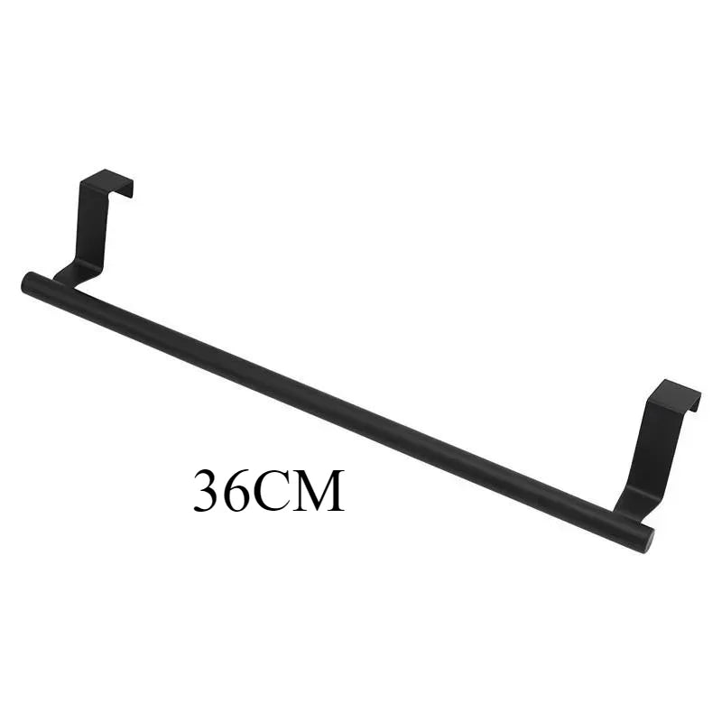 Towel Rack Over Door Stainless Steel Towel Bar Storage Organizer Bathroom Kitchen Cabinet Door Hanging Towel Rack