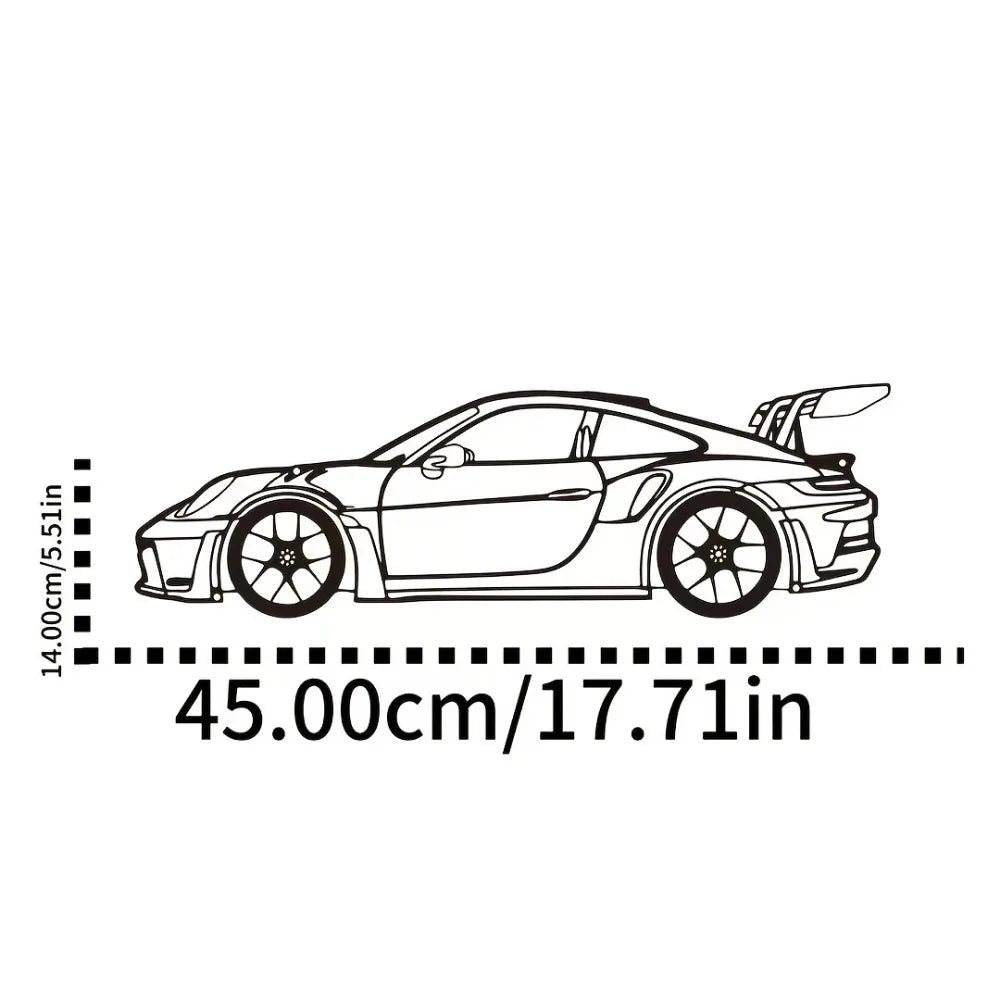 HelloYoung Metal Racing Car Wall Art Durable Sports Decor for Kids Room