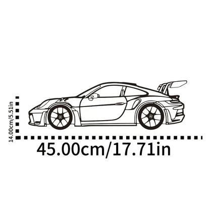 HelloYoung Metal Racing Car Wall Art Durable Sports Decor for Kids Room