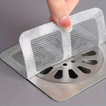 5-20Pcs Disposable Floor Drain Sticker Shower Drain Hair Catcher Cover Sink Strainers Hair Filters Bathtub Mesh Filter Sticker