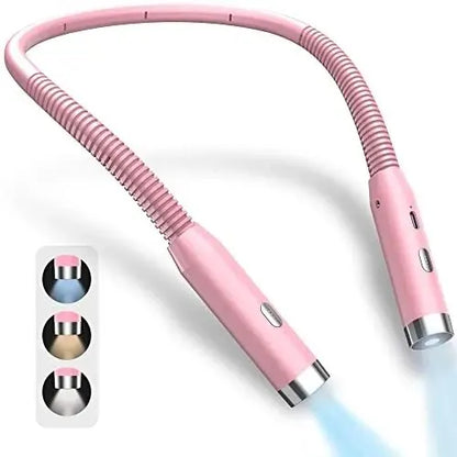 LED Neck Light 3 Modes Hug Reading Lamp Portable Rechargeable Book Lamp Novelty Flashlight Book Lamp Night Light Neck Light
