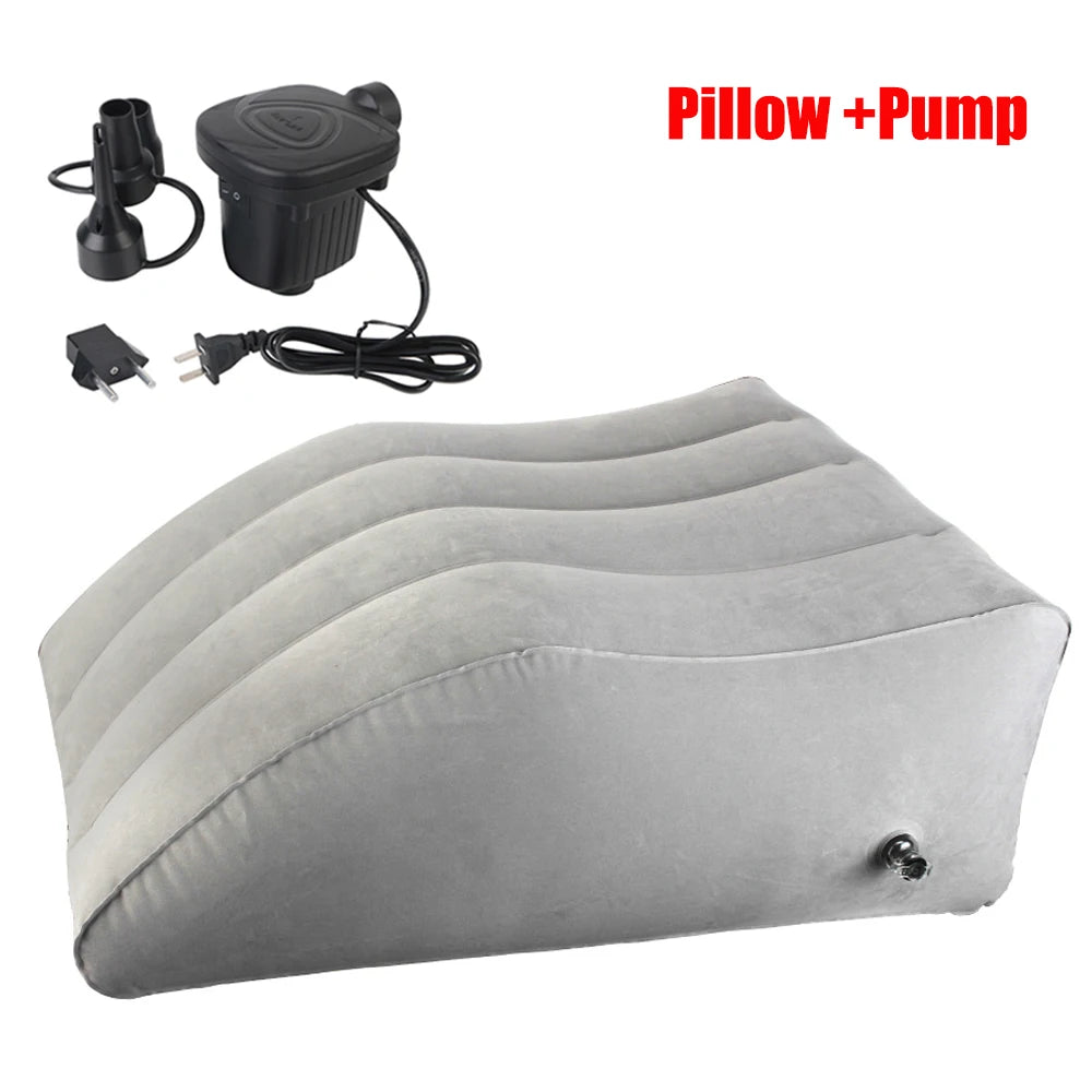 Inflatable Foot Pillow Elevation Leg Pillows Travel Camping Sleeping Wedge Pillow Knee Cushion,Inflator Electric Air Pump 220V