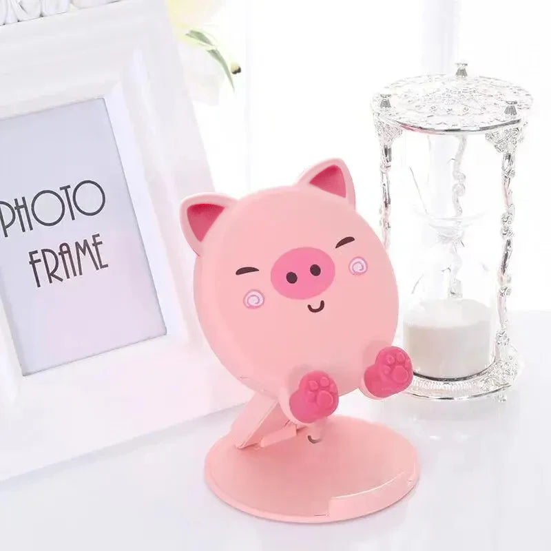 1PC New Cartoon Cute Phone Stand Folding Small Portable Multi Functional Adjustable Universal Tablet Stand Lazy God Tool