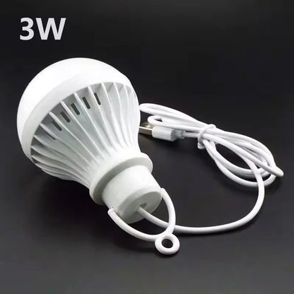 3W 5W 7W USB Lamp Bulb Portable Camping Lantern Lamp LED Power Reading Book Light For Outdoor Camping Tent Emergency Lighting