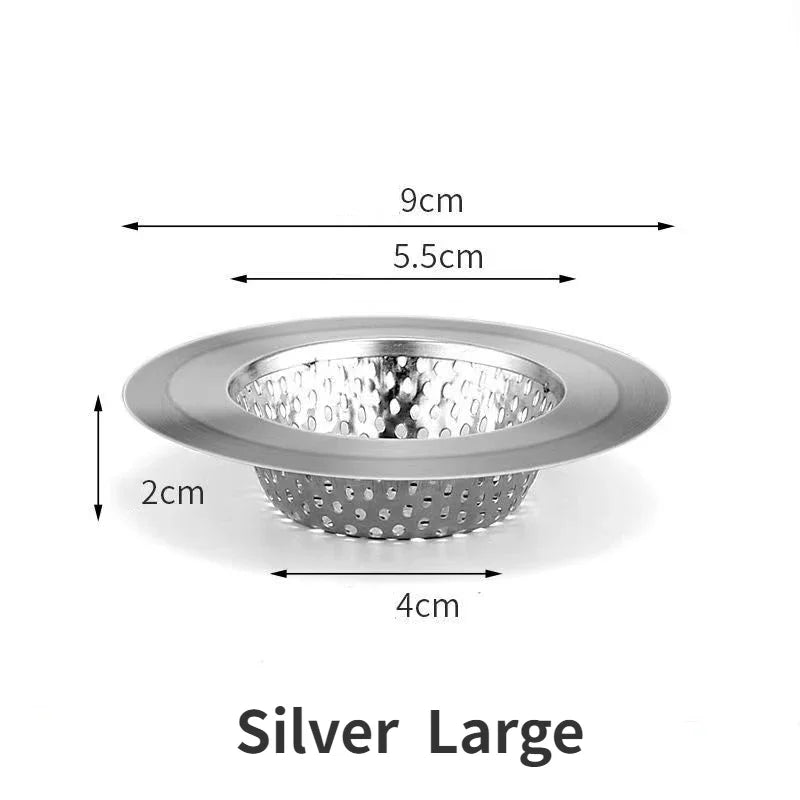 Stainless Steel Sink Filter Mesh Shower Floor Drain Hair Catcher Stopper Food Slag Drainer for Kitchen Bathroom Accessories