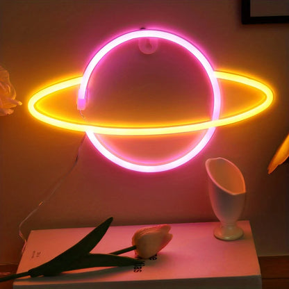 1pc Lightning Neon Light, Creative LED Sign Wall Light USB/Battery Night Light for Home Bedroom Party Christmas Decor Kid Gift