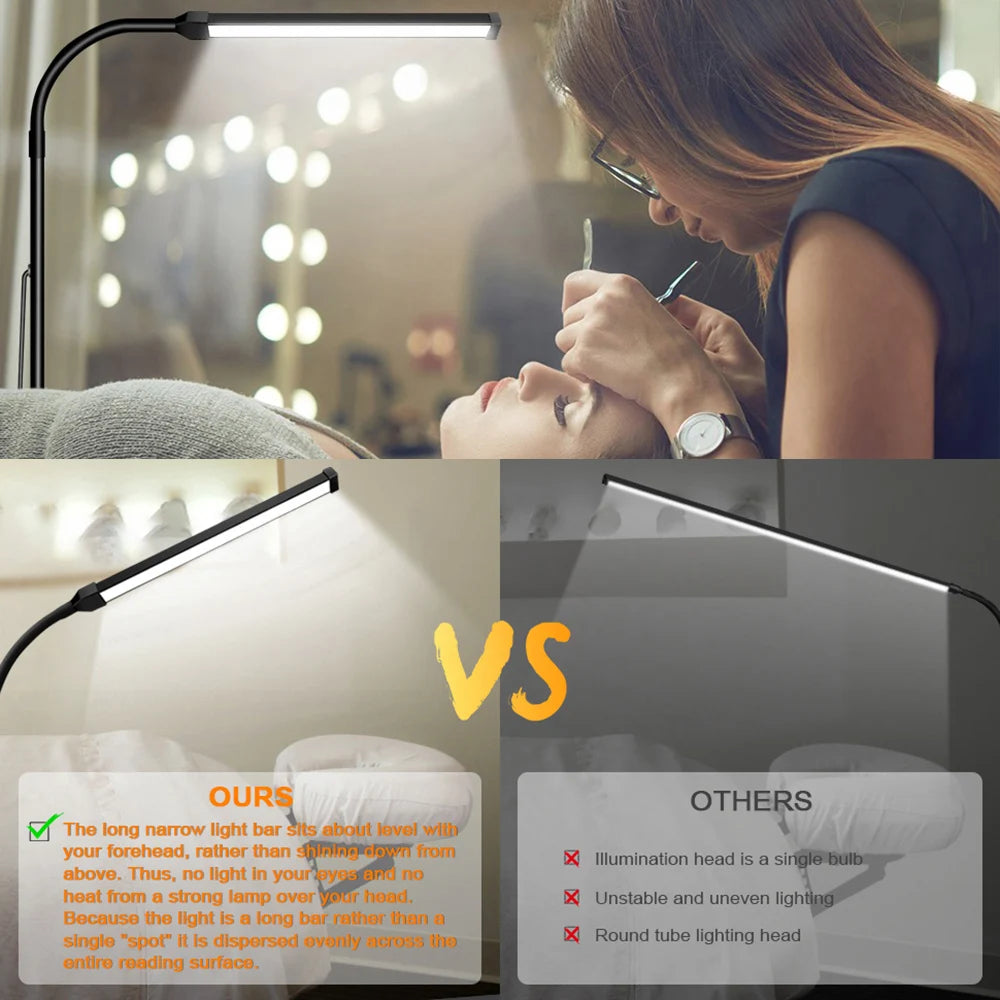 LED Floor Lamp For Living Room Adjustable Gooseneck Stand Light Dimmable Indoor Bedroom Standing Reading Light Office Decoration