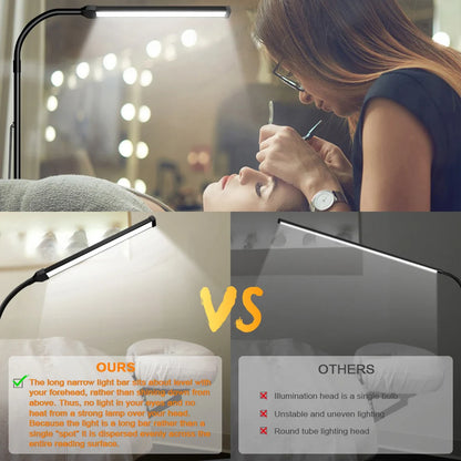 LED Floor Lamp For Living Room Adjustable Gooseneck Stand Light Dimmable Indoor Bedroom Standing Reading Light Office Decoration