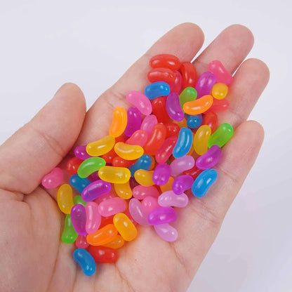 20pcs Mini Candy Fondant Fruit Candy Pop Artificial Candy Beans Miniature Food Play Handmade Simulation Home Decor Decorations