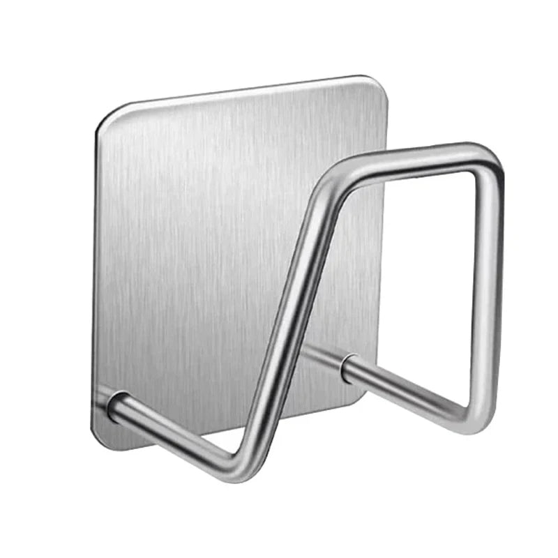 2PC Stainless Steel Sink Sponge Rack with Steel Wire Ball Kitchen Sponge Holder for Draining And Cleaning the Inner Wall
