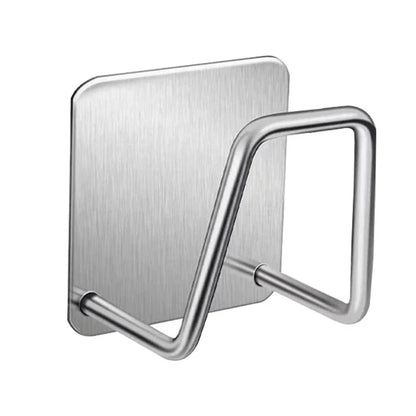 2PC Stainless Steel Sink Sponge Rack with Steel Wire Ball Kitchen Sponge Holder for Draining And Cleaning the Inner Wall
