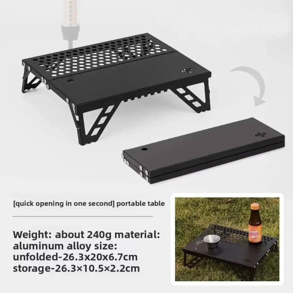 Portable Mini Folding Table Single Person Use Folding Camping Table Ultra Light Aluminum Small Coffee Table Outdoor