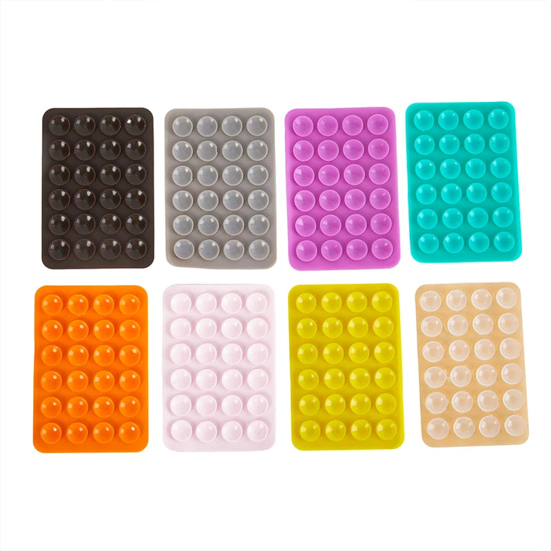 8cm Double Side Silicone Suction Pad For Mobile Phone Fixture Suction Cup Backed Adhesive Silicone Rubber Sucker Pad For Fixing