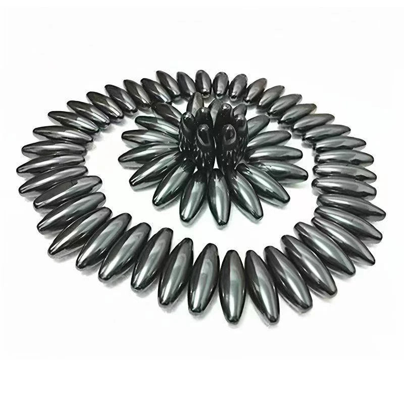 2/4Pcs Multiple Sizes Black Fridge Magnets Strong Magnetic Rugby Ball Oval Magnet Beads Set Health Care Massager Home Decor Gift