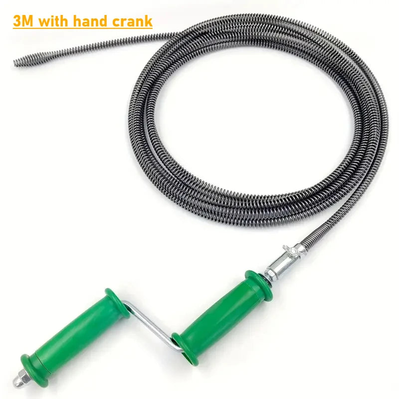 Bathroom Kitchen 1-10M Spring Pipe Sewer Unblocker Pipe Dredging Tool Sinks Basin Pipeline Clogged Remover Tools Drain Cleaner