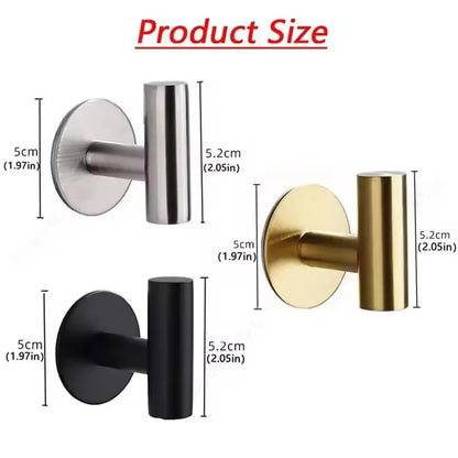 Stainless Steel Hook for Hanging，Coat Towel Hooks for Bathrooms Wall Mount，Heavy-Duty，Bedroom，Kitchen