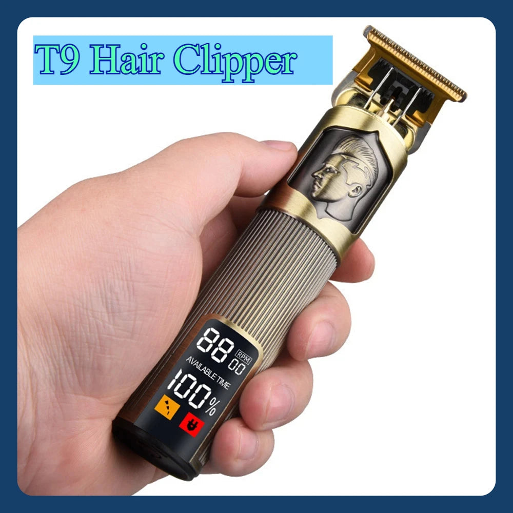 Vintage Hair Clipper USB Charging Hair Cutting Machine Electric Hair Trimmer Portable Shaver Professional Barber Boyfriend Gift