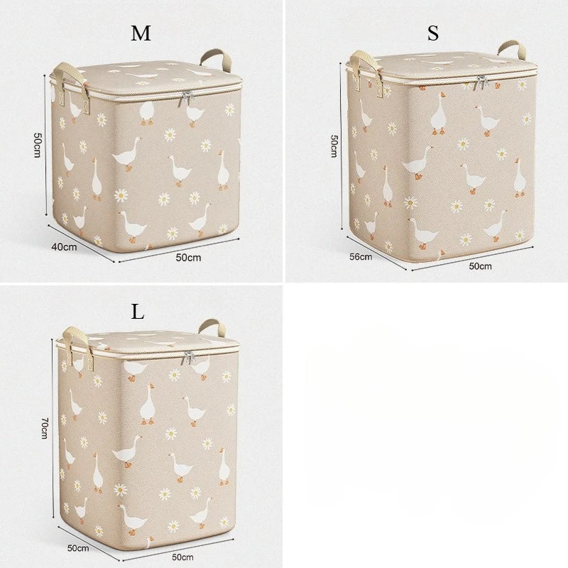 2025 Cotton Quilt Storage Bag Large Capacity Quilt Storage Box Non Woven Clothes Special Storage Moving Luggage Bag Portable