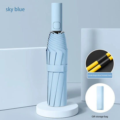 24 Bone Folding Umbrella Fully Automatic Double Bone SPF 50 UV Protection Rain Resistance Strong Wind Resitance Umbrella