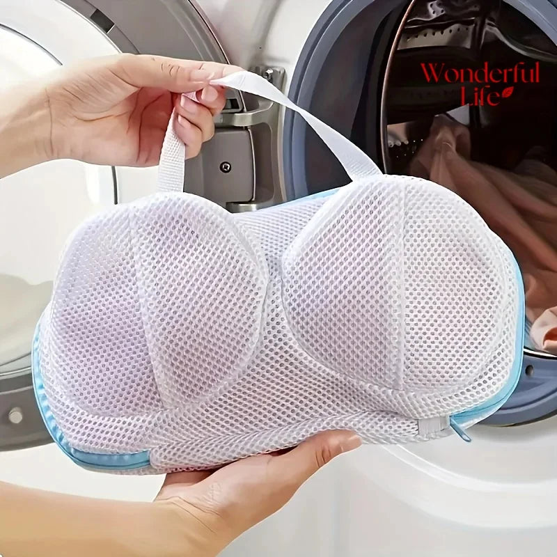 1/2Pcs Laundry Washing Bag with Zipper Foldable Mesh Lingerie Underwear Mesh Bra Washer bag Bra laundry bag Bra Wash Bag Mesh