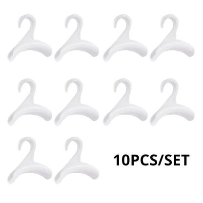 10pcs Widen Plastics Hanger Connection Hook Stackable Space Saving Storage Multifunctional Bag and Hat Hanging Rack