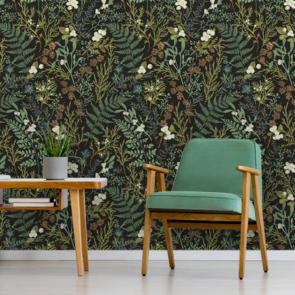 Tropical Rain Forest Peel and Stick Wallpaper White Floral Self Adhesive Removable Leaf Contact Paper For Bedroom Walls Cabinets