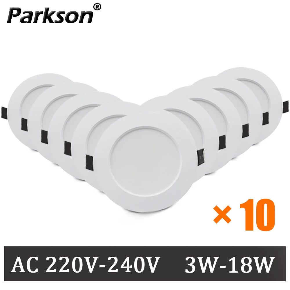 10Pack LED Downlight 220V Recessed Round Ceiling Dowm Light Bedroom Indoor Living Room For Home Decor Lighting LED Spot Lamp
